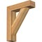 Ekena Millwork Traditional Block Rough Sawn Bracket w/ Offset Brace, Western Red Cedar, 6"W x 22"D x 26"H BKT0604X22X26TRA05RWR - alternate 1